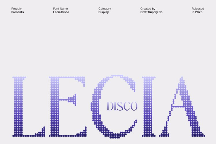 Preview of Lecia Disco Font