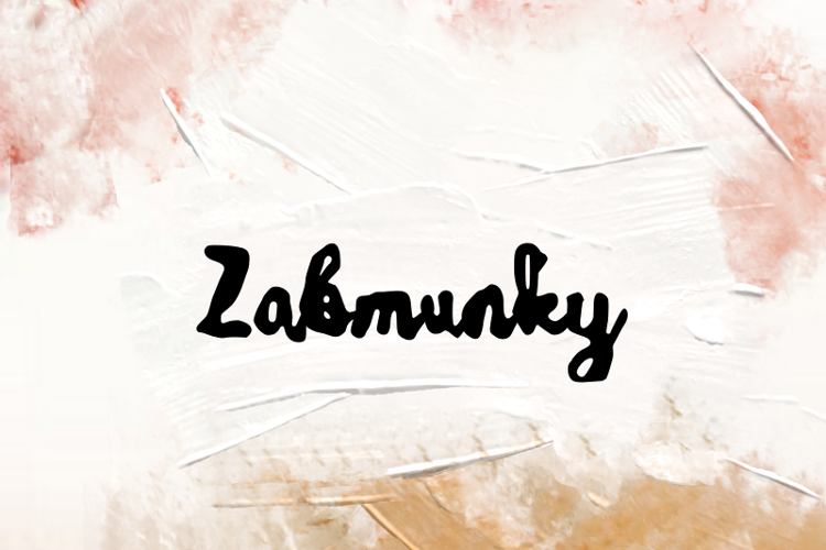 Preview of z Zabmunky Font