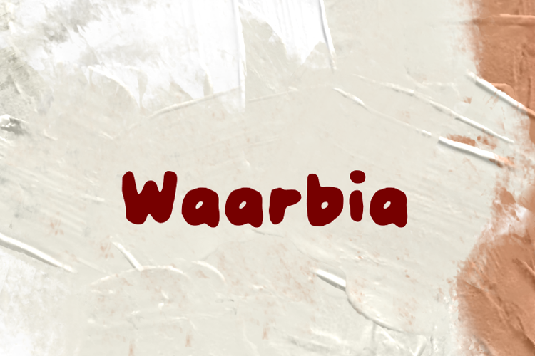 Preview of w Waarbia Font
