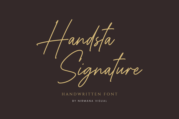 Handsta Signature Font