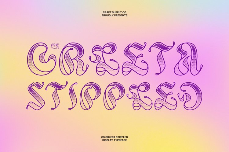 Preview of CS Orleta Stippled Font