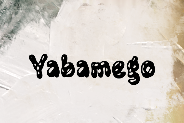 Preview of y  Yabamego Font