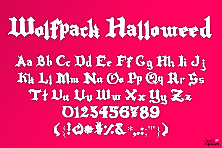 Wolfpack Halloweed Font