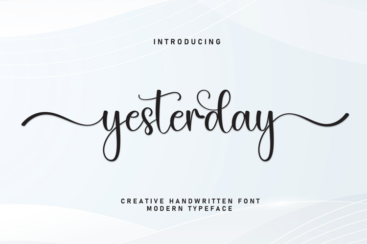 Preview of Yesterday Font