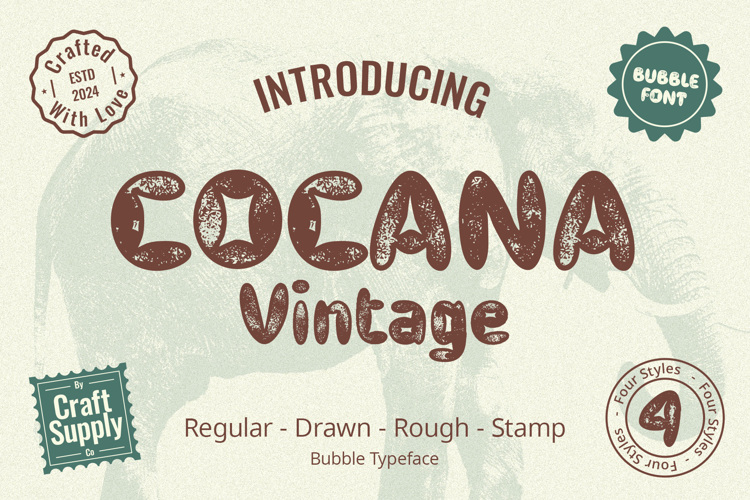 Cocana Vintage Stamp Font