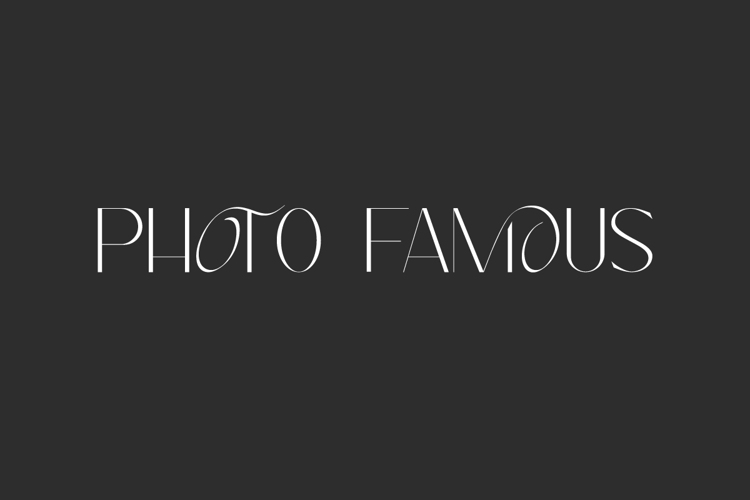 Preview of Photo Famous Font