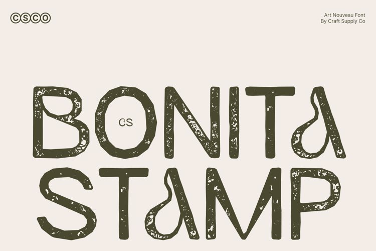 Preview of CS Bonita Stamp Font
