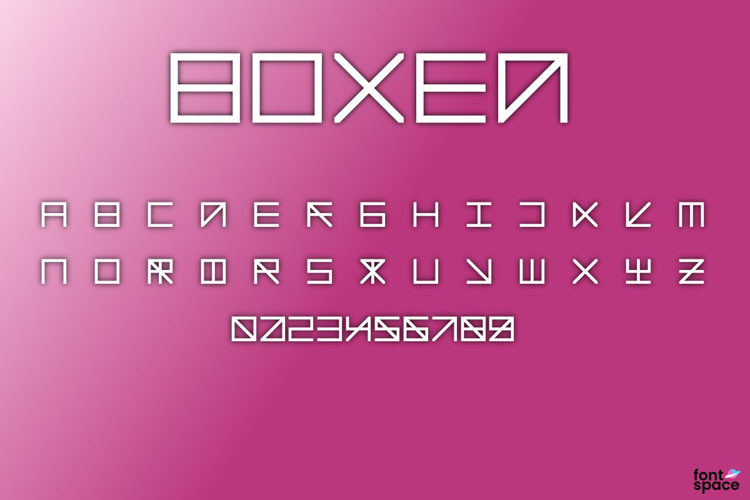 Boxed Font