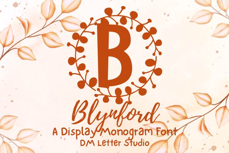Preview of Blynford Monogram Font