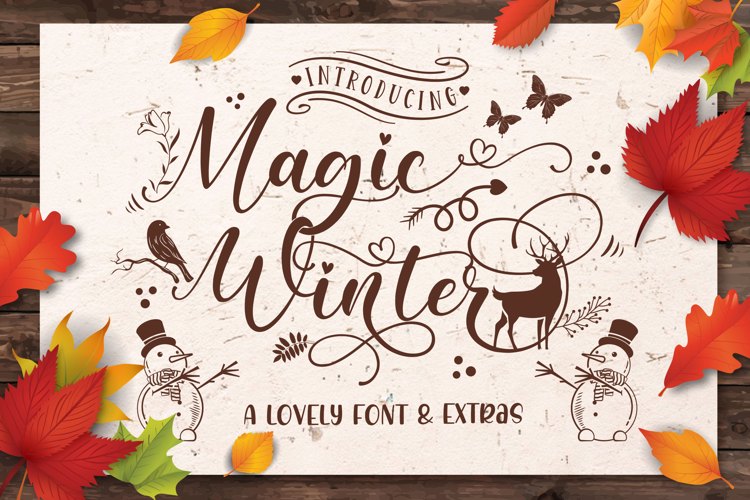 Preview of Magic Winter Doodle Font