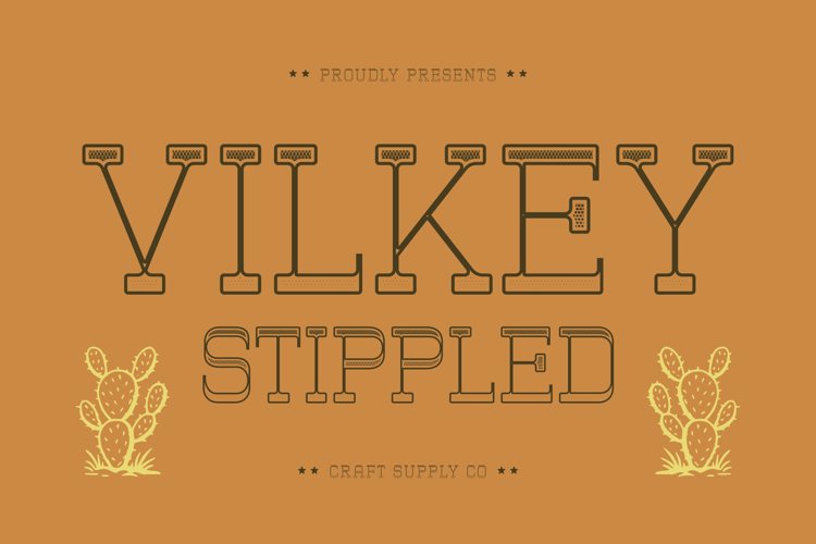 Preview of Vilkey Stippled Font