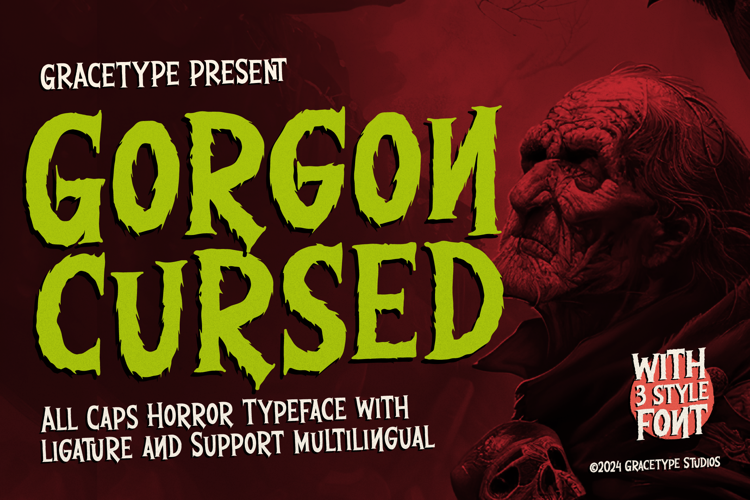 Preview of Gorgon Cursed Font