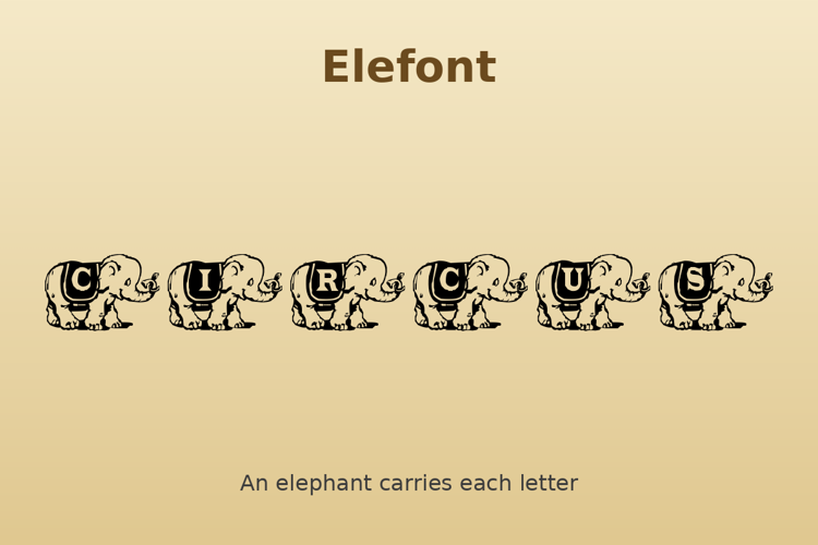 Preview of Elefont Font