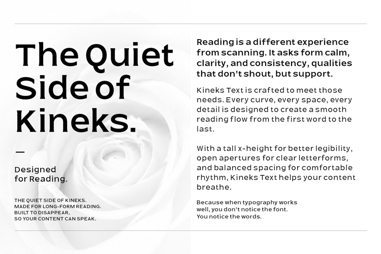 Preview of Kineks Text Font