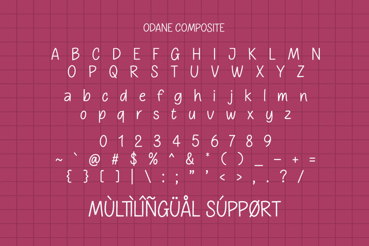 Preview of Odane Font
