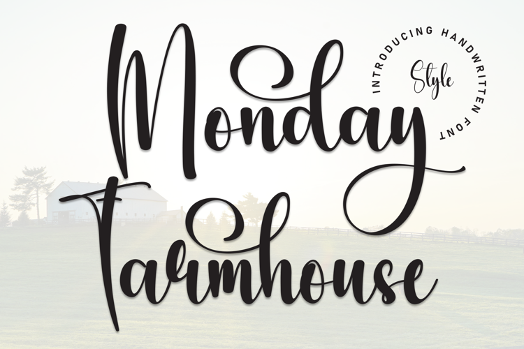 Preview of Monday Farmhouse Font
