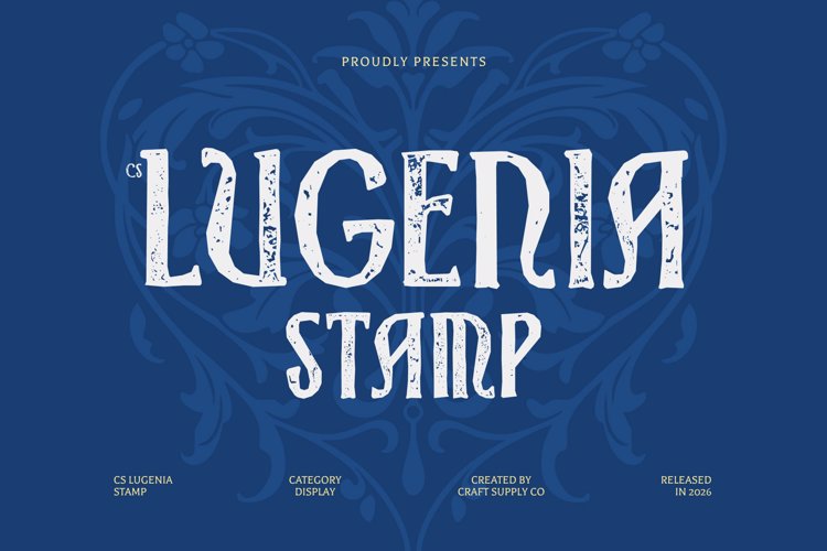 Preview of CS Lugenia Stamp Font