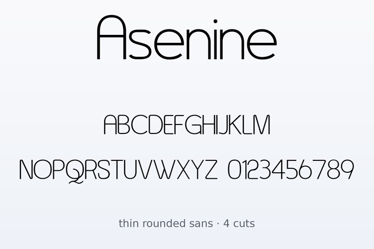 Preview of Asenine Font