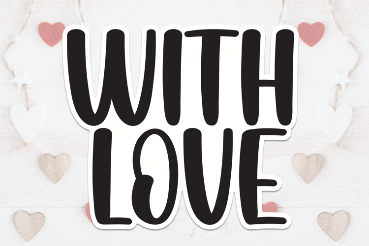 Preview of With Love Font