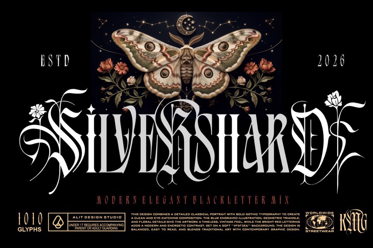 Preview of Silver Shard Font