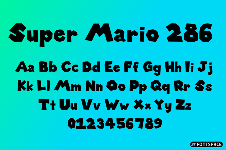 Preview of Super Mario 286 Font