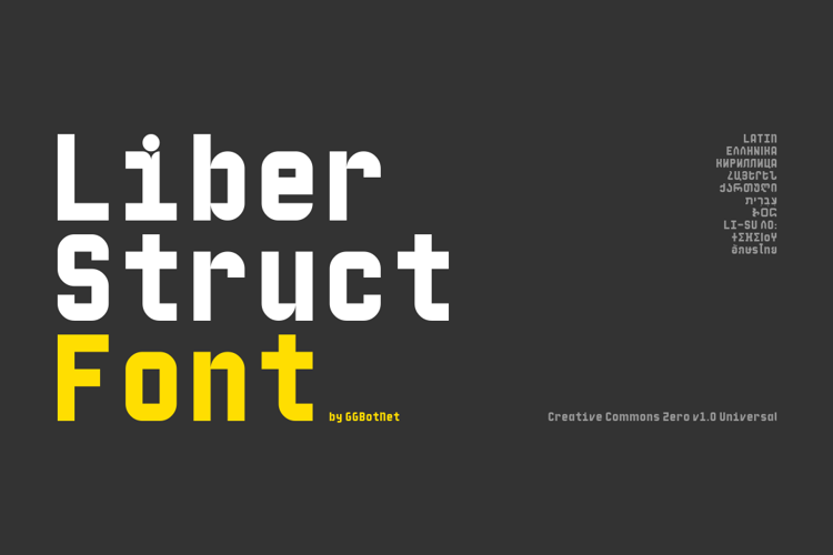 Preview of Liber Struct Font