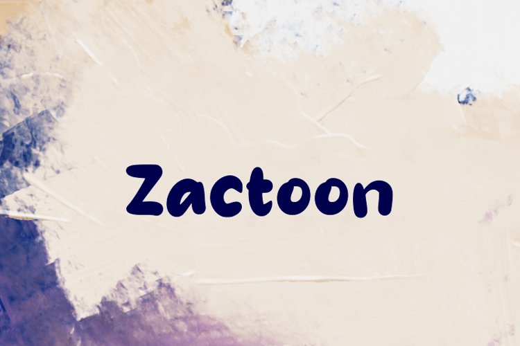 Preview of z Zactoon Font