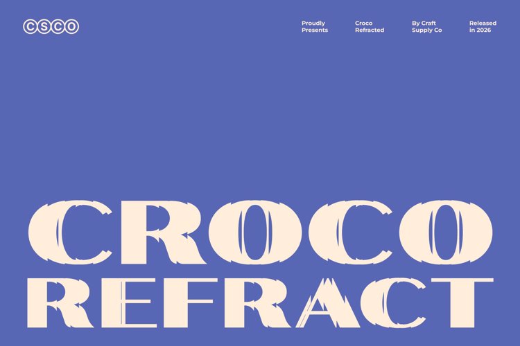 Preview of Croco Refracted Font