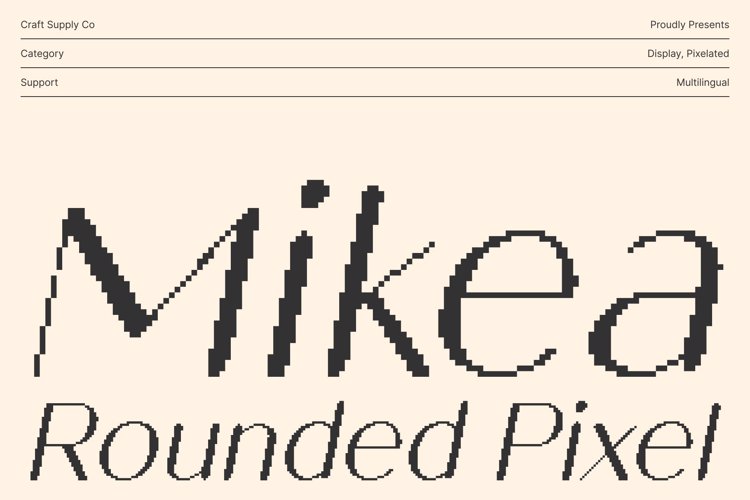 Preview of Mikea Rounded Pixel Font