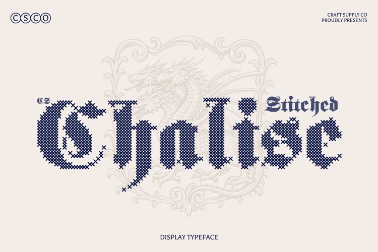 Preview of CS Chalise Stitched Font