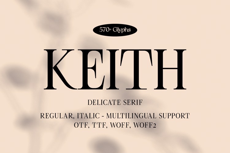 Preview of KEITH Font
