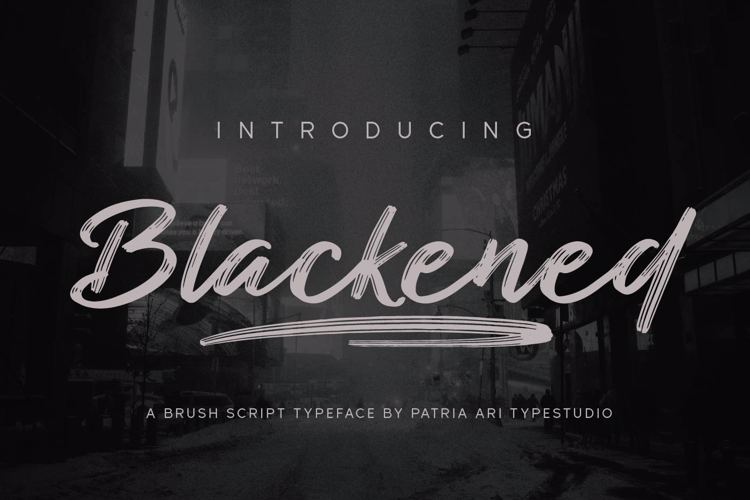 Blackened Script Font