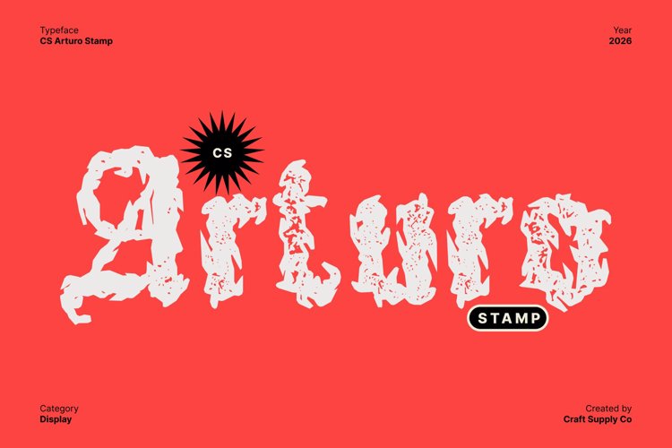 Preview of CS Arturo Stamp Font