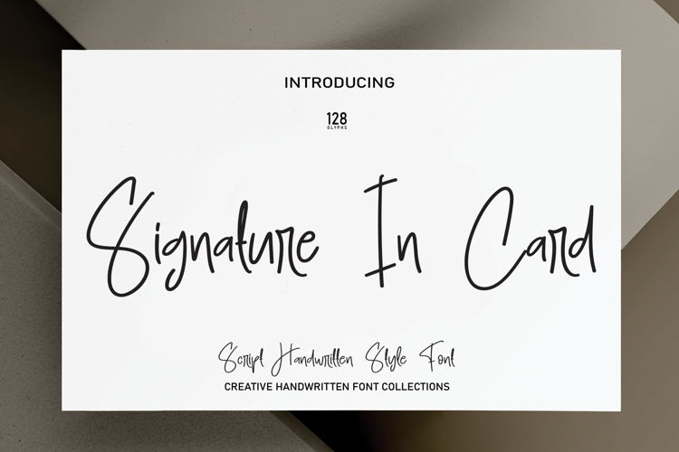 Signature In Card Font