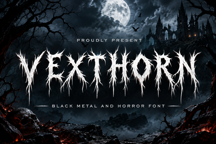 Preview of Vexthorn Font