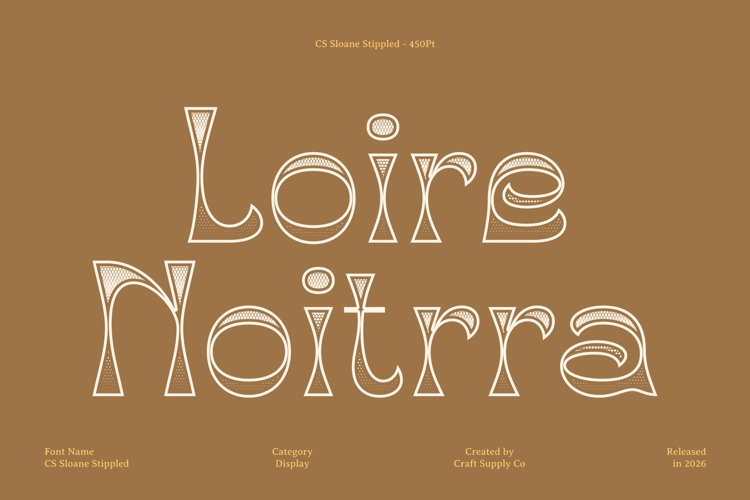 Preview of CS Sloane Stippled Font