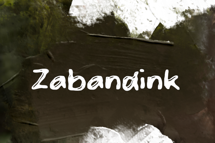Preview of z  Zabandink Font