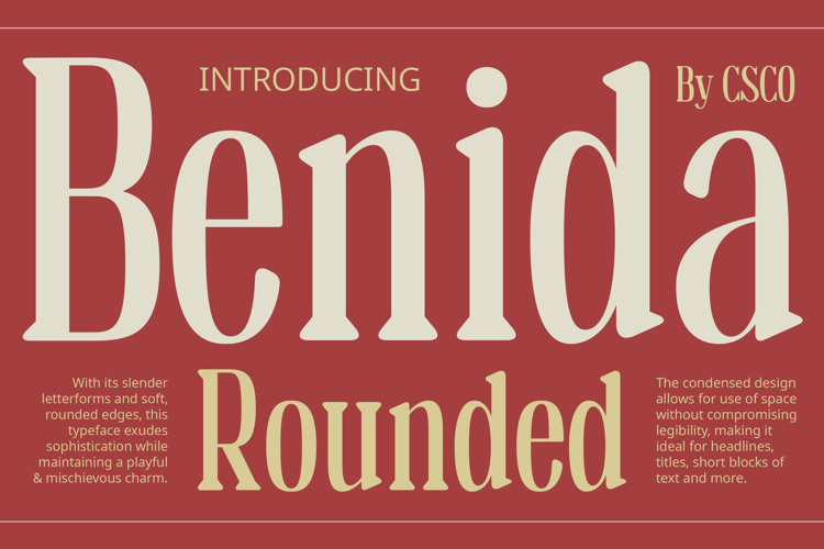 Benida Rounded Font