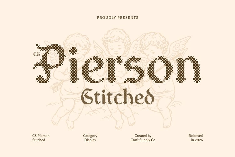Preview of CS Pierson Stitched Font