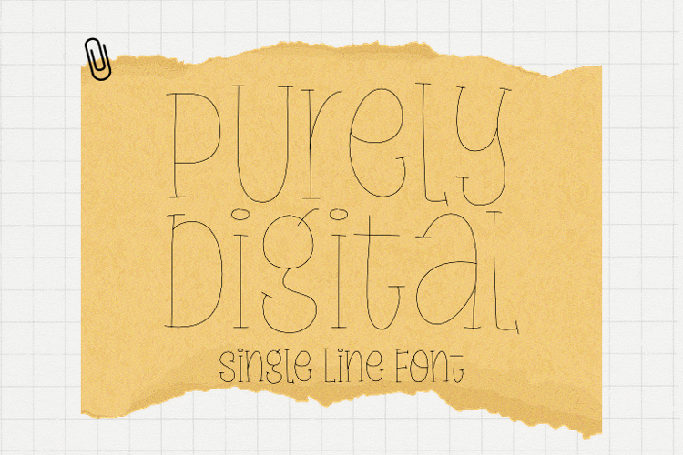 Purely Digital Single Line Font