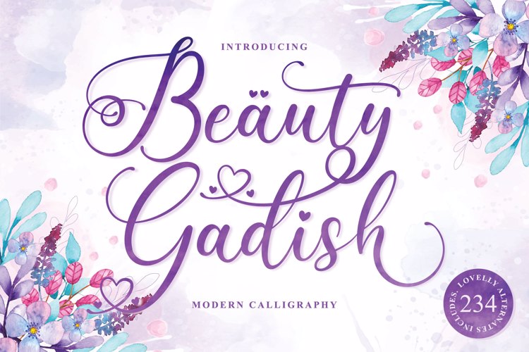 Preview of Beauty Gadish Font