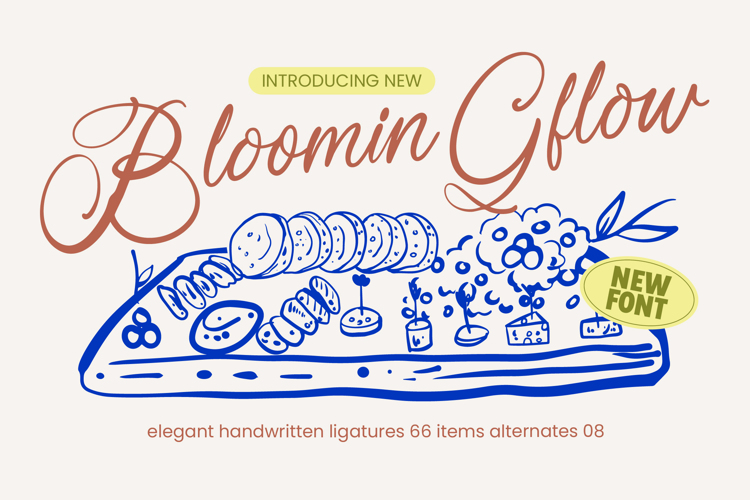 Preview of Bloomin Gflow Font