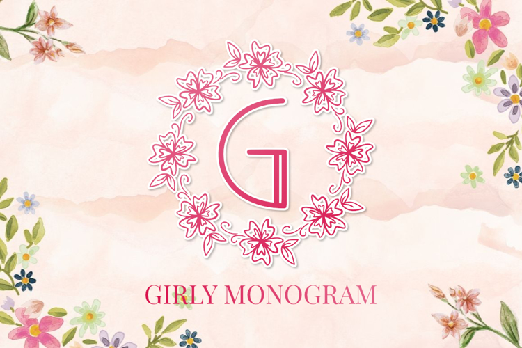 Girly Monogram Font