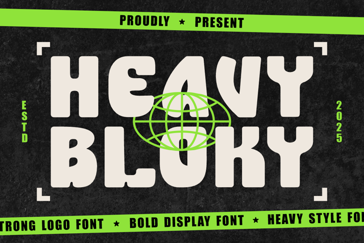 Preview of Heavy Bloky Font