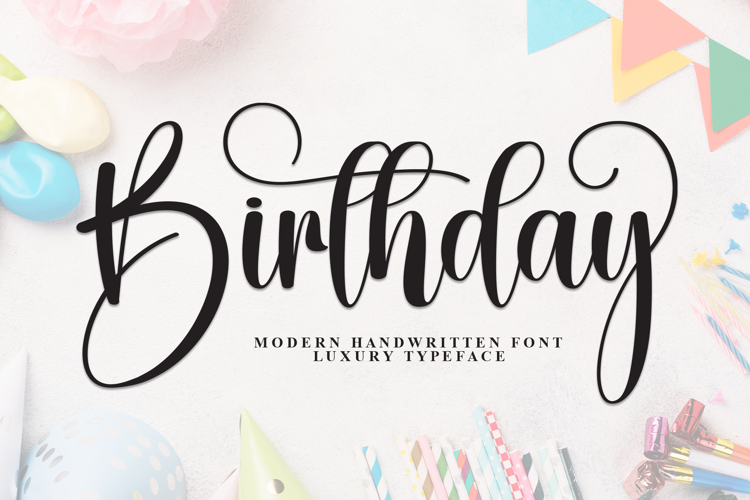 Preview of Birthday Font