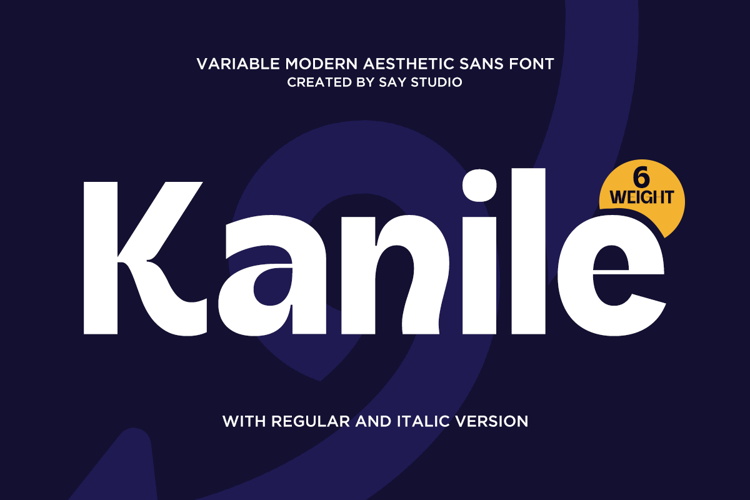Preview of Kanile DEMO Font