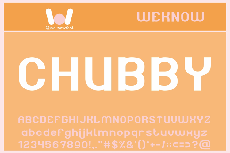 Preview of CHUBBY Font