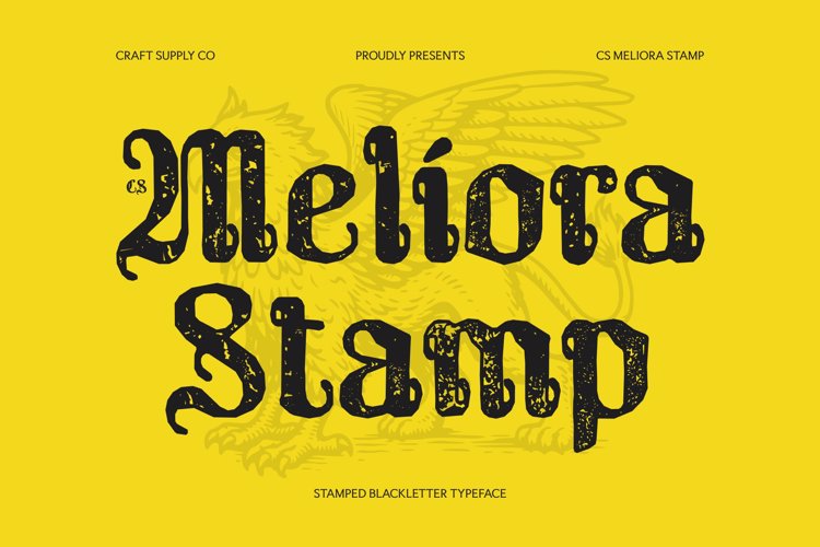 Preview of CS Meliora Stamp Font