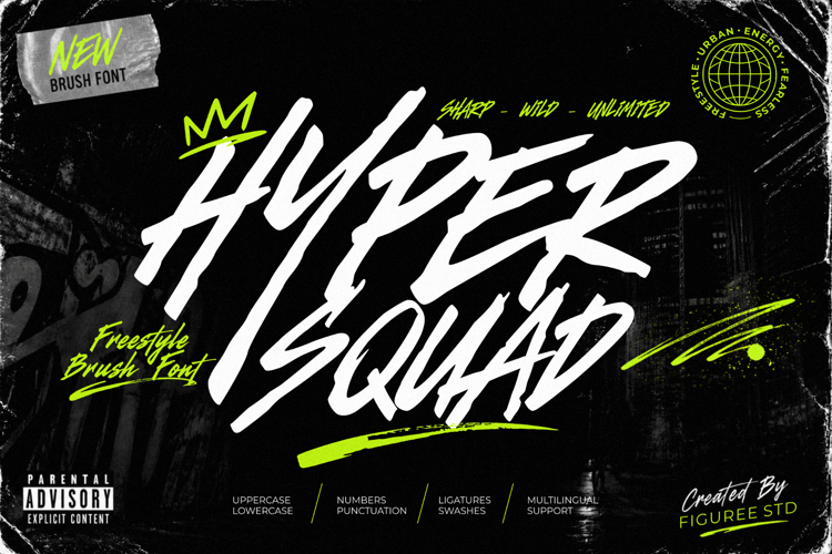 Preview of Hyper Squad Font