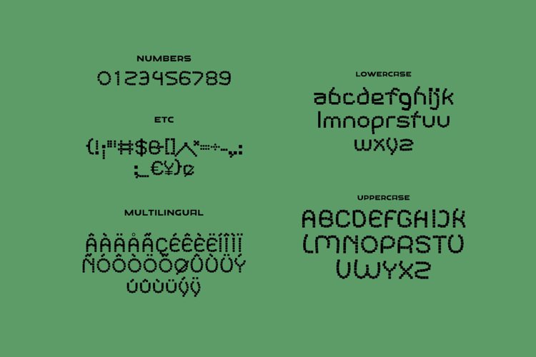 Preview of Roinert Squared Font
